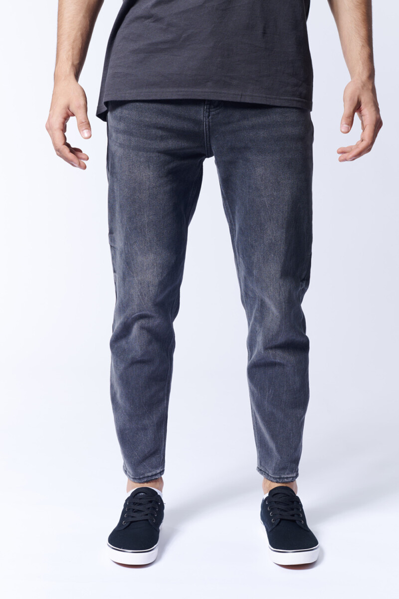 Pantalón de jean slim taper Gris Oscuro