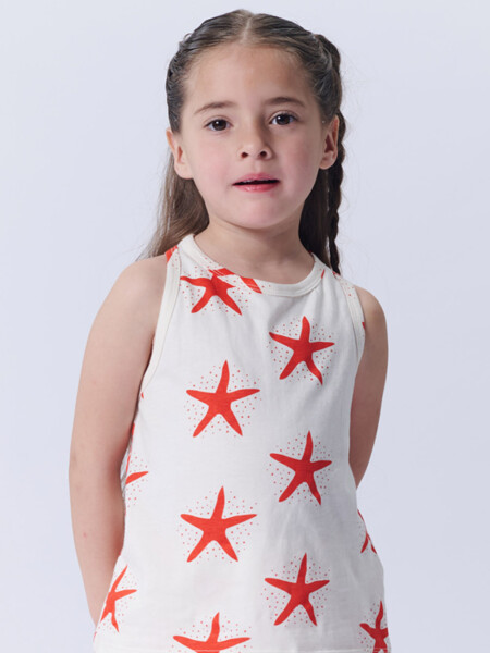 Musculosa Nudo Espalda Estrella De Mar Blanca