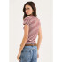 BLUSA FEM ROSA E OFF WHITE