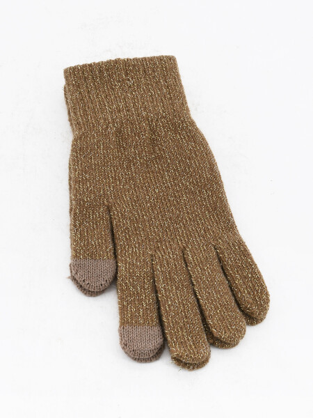 GUANTES BRILLOS BEIGE
