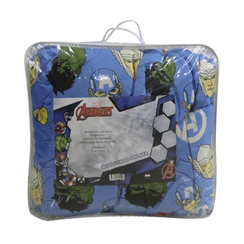 Acolchado infantil 1 Plaza 100% Microfibra Avengers