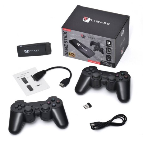 Consola Game Stick Para Tv Xzz-Vg-03 Con +20000 Juegos Ub NEGRO