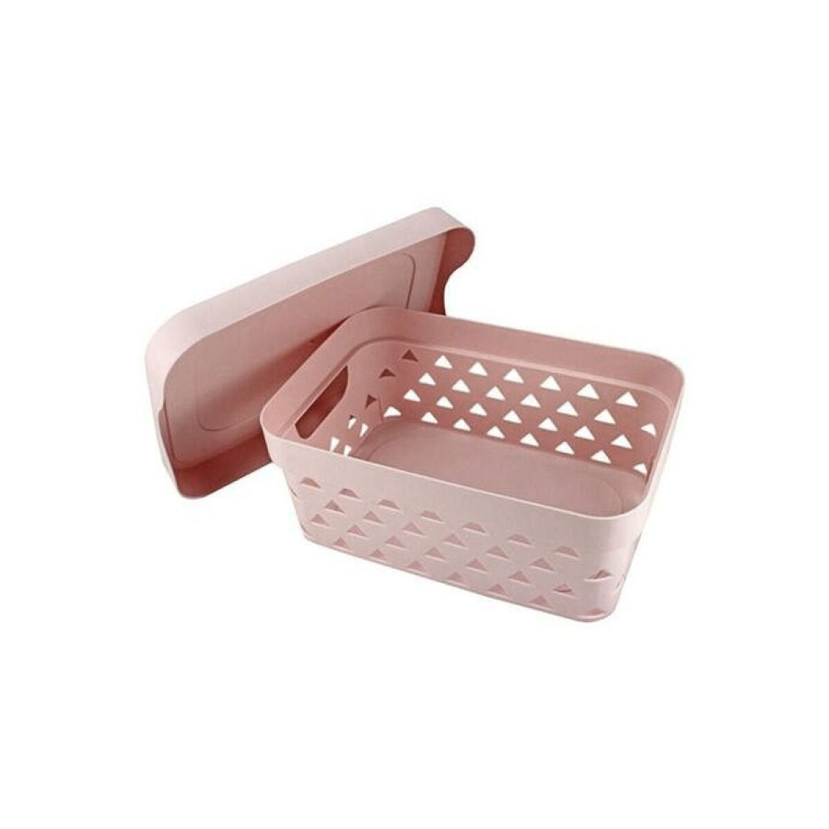 Organizador con tapa L - rosa 