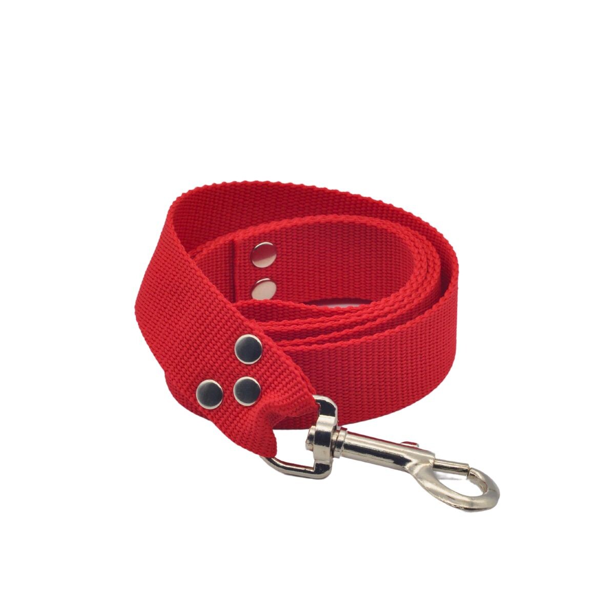 CORREA PERRO ENGANCHE MOSQUETON 1.20 M X 3.5 CM - ROJA 