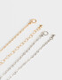 Collares Cortos Animalito Set De Collares Oso Strass - Plateado