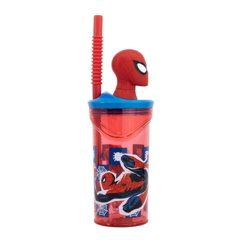 Vaso Alto con Forma 3D Avengers18 cm 360 ml Spiderman