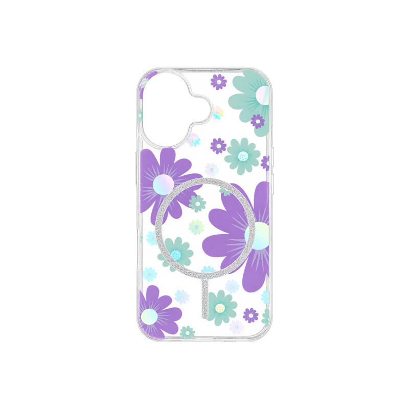 Protector para iPhone 17 diseño de flores color violeta Protector Para Iphone 17 Diseño De Flores Color Violeta