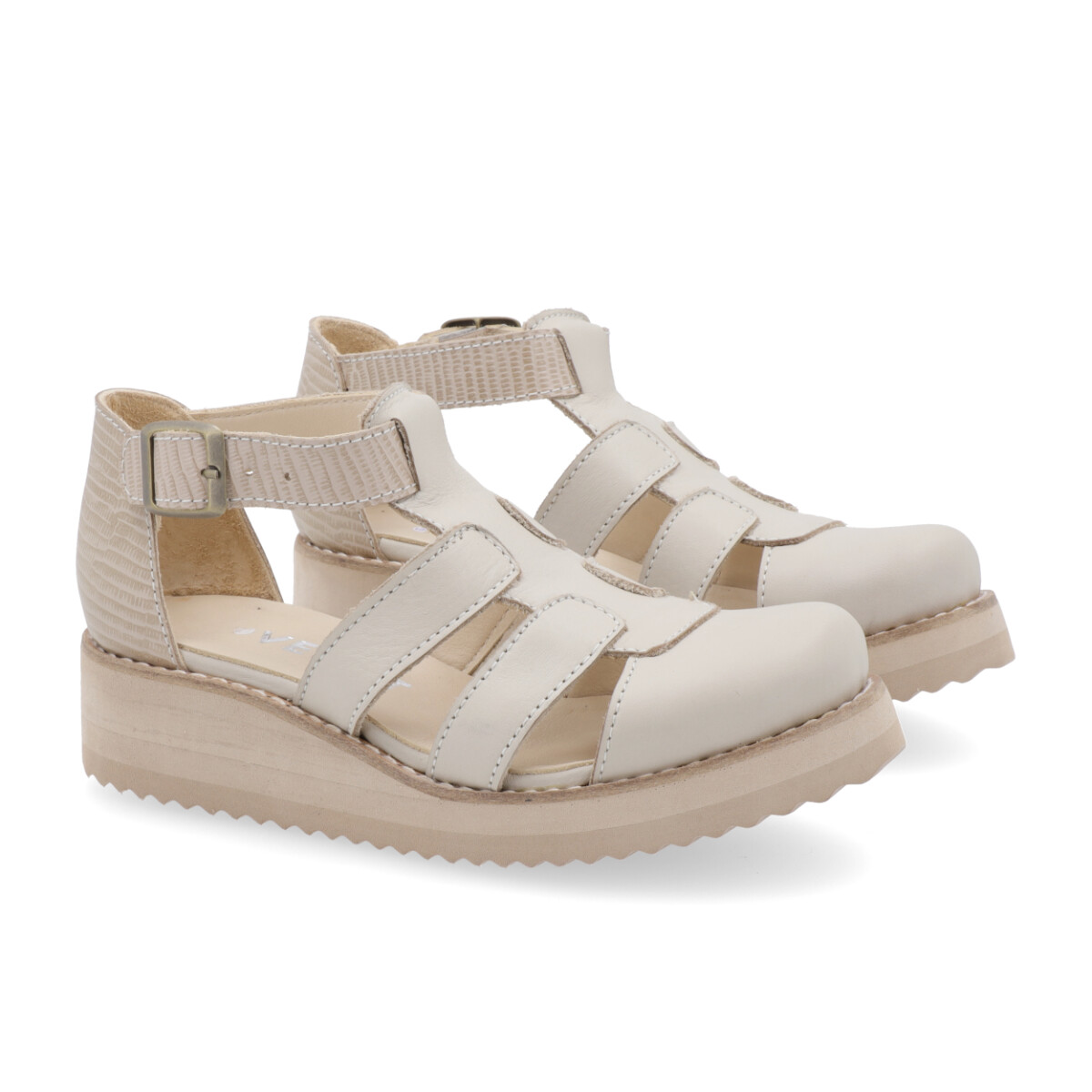 SANDALIAS VENET - CUERO LILE - BEIGE 