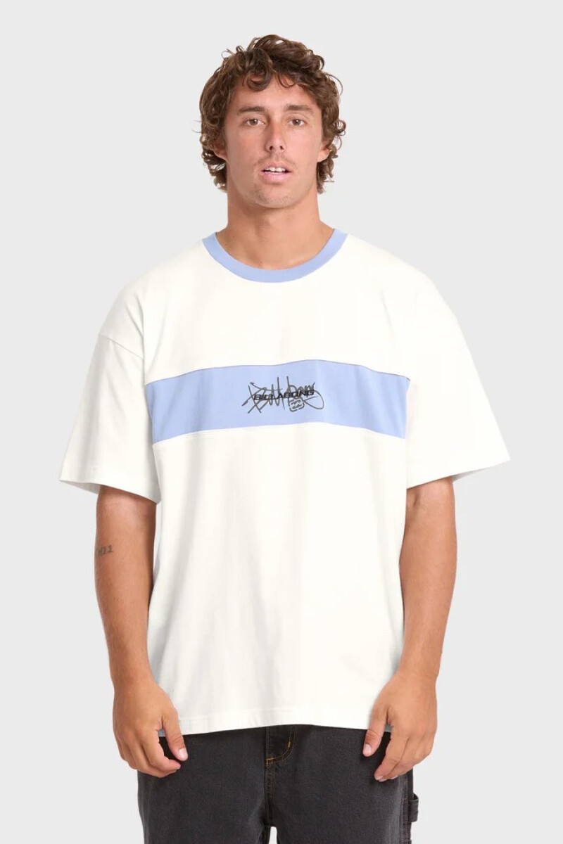 REMERA BAG DOG SHRAPNEL RINGER TEE B-blanco