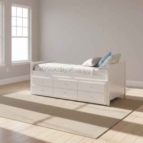 CAMA MARINERA 1 PLAZA MADERA BLANCO CAPTAIN