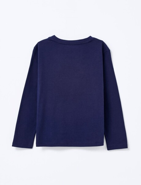 CAMISETA INFANTIL CON ESTAMPA AZUL
