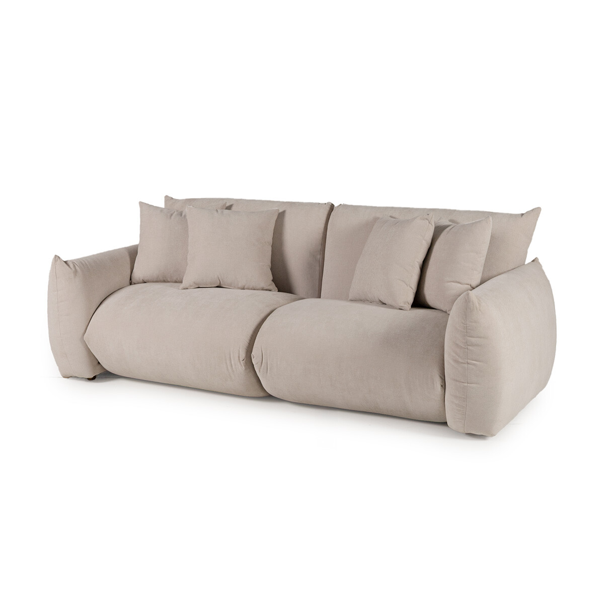 Sofá Aconchego - Tela Microfibra - 2 módulos - T1569 (Beige) 