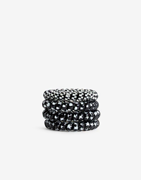 Gomitas Elásticas Sets Cable Set De Gomitas Cable. - Estampado Geometrico