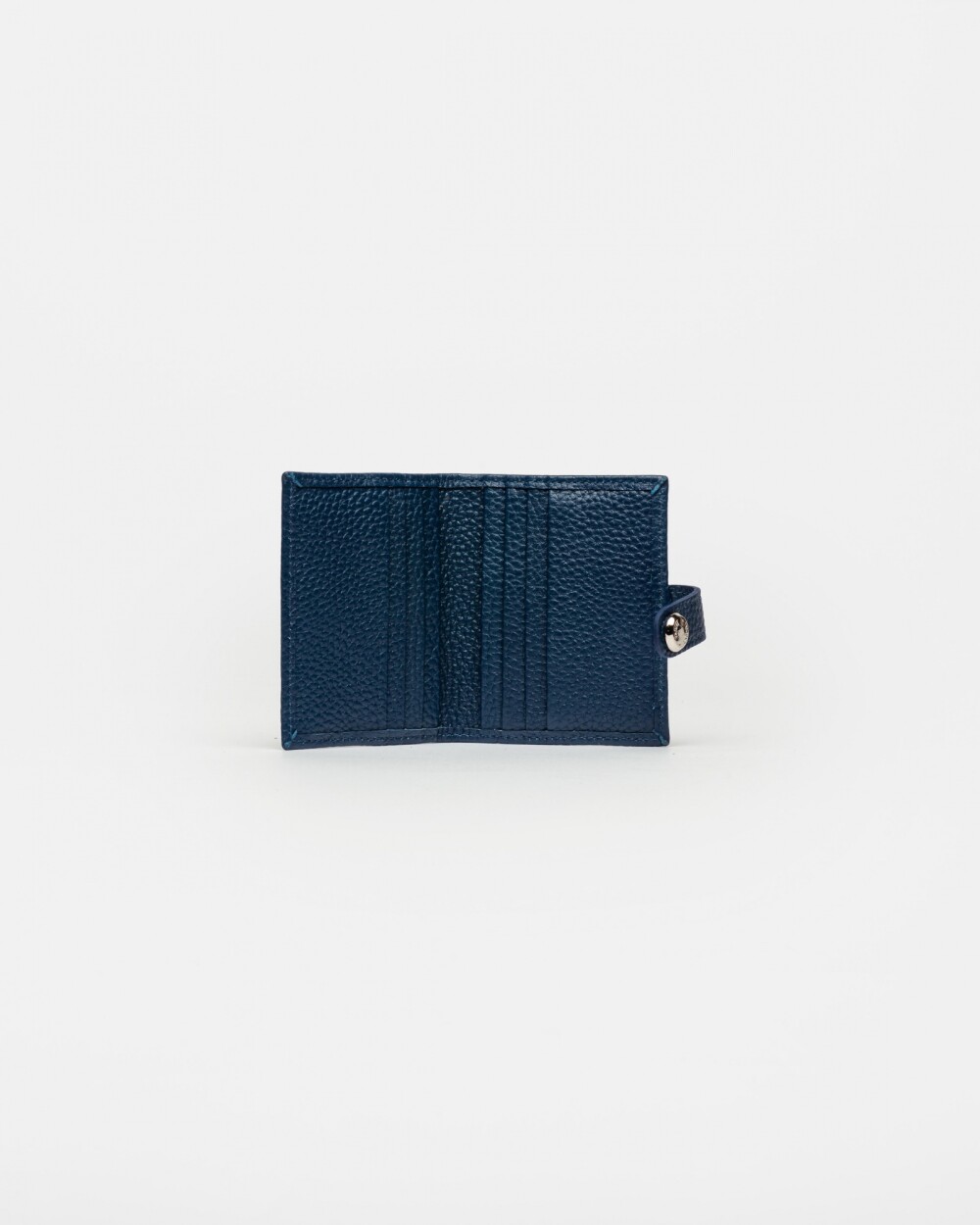 Billetera Sand En Cuero Graneado Azul