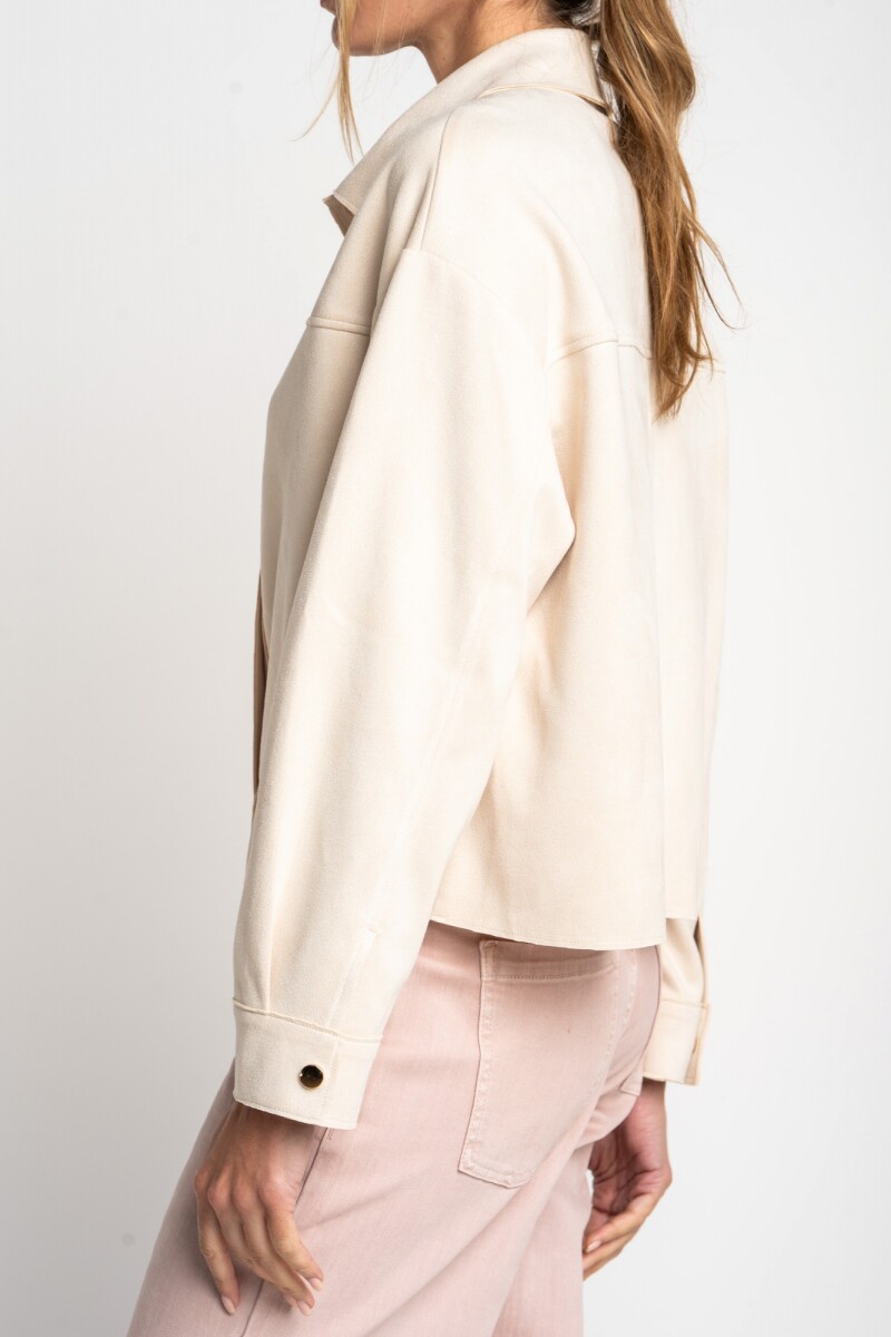 Camisa Gamuza Vegana Crudo