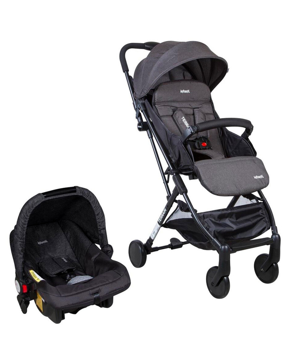 Coche de bebé + silla para auto Infanti Terrain Travel System - Negro 
