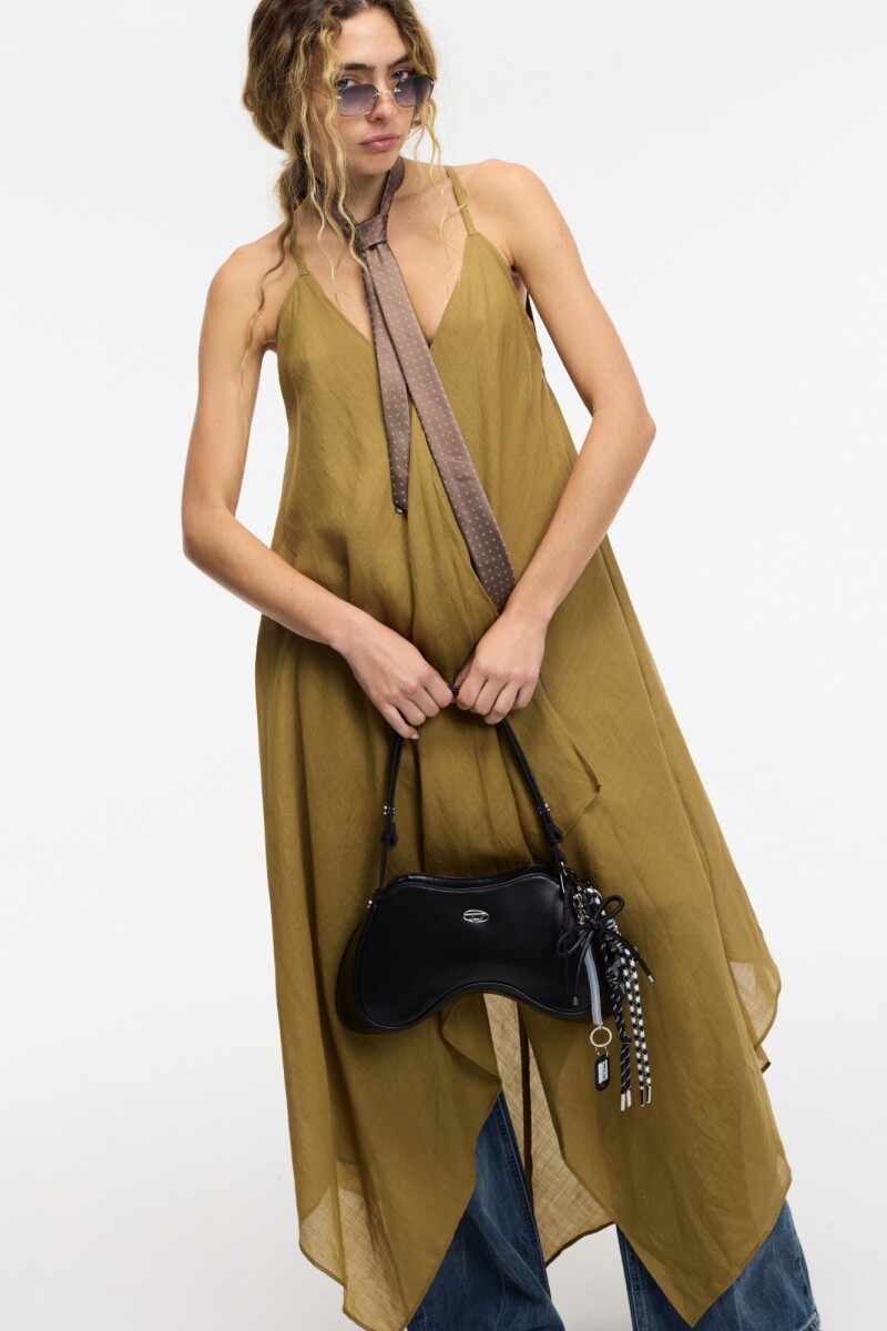 VESTIDO ASIMETRICO Kaki