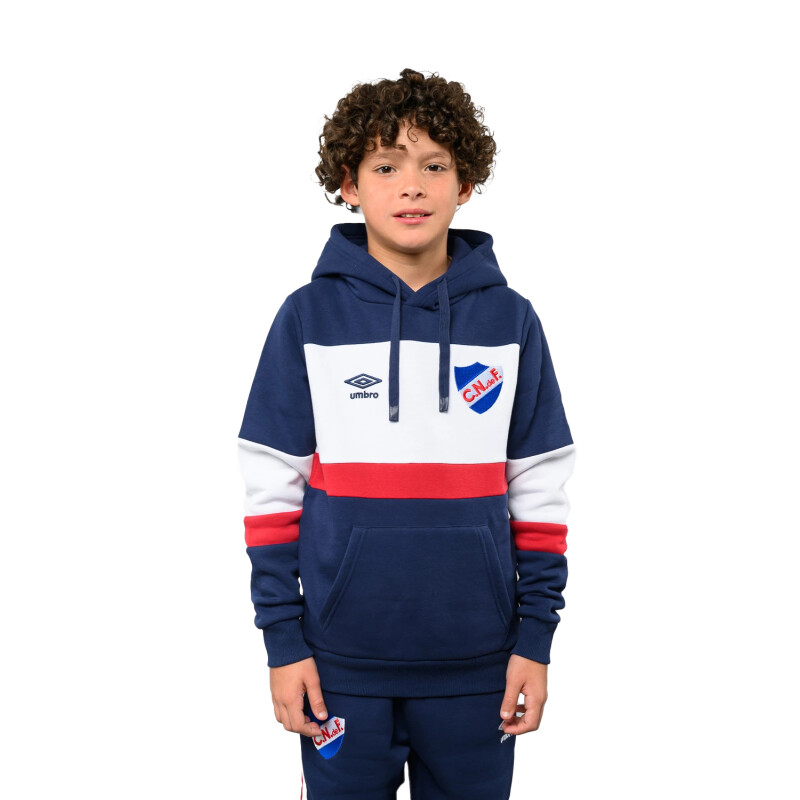 Canguro Hoodie Umbro Grav NIños NU243092 Azul-blanco