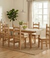 Juego de comedor Extensible 6 Sillas Mad Maciza 160 a 200 cm Natural