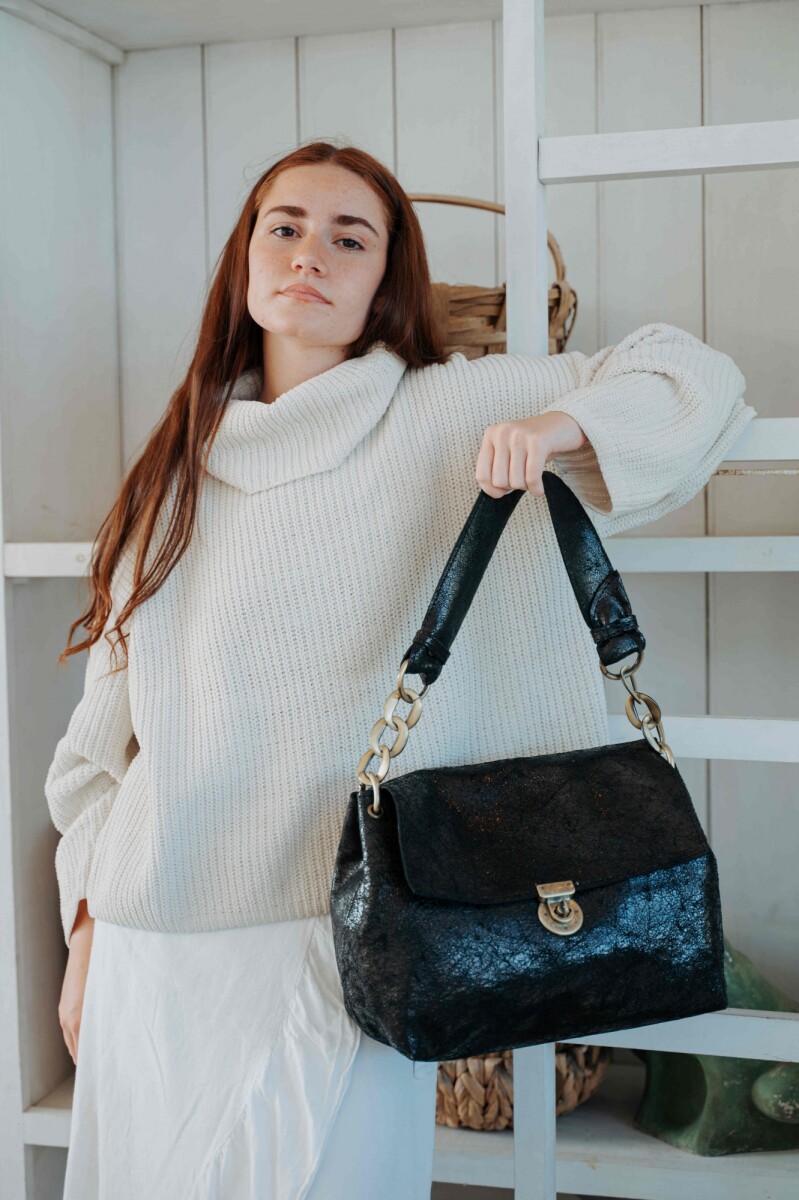 Cartera Charlotte - Negro Charol 