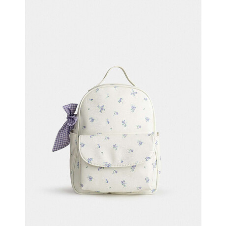 Mochila Solapa Flores Estampado Flores
