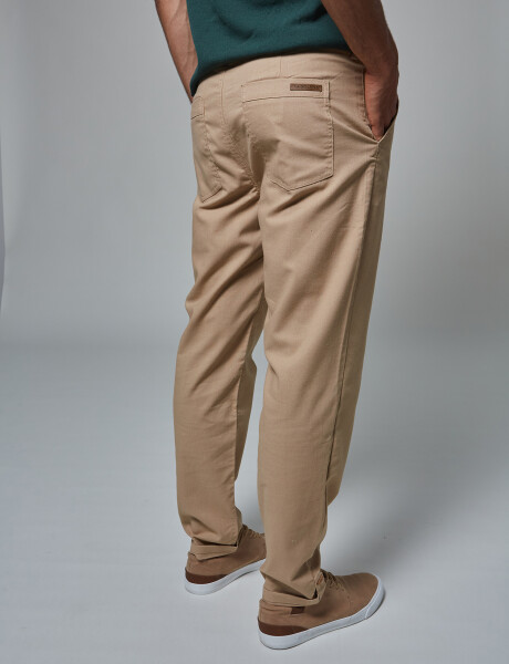 Pantalon lino beige