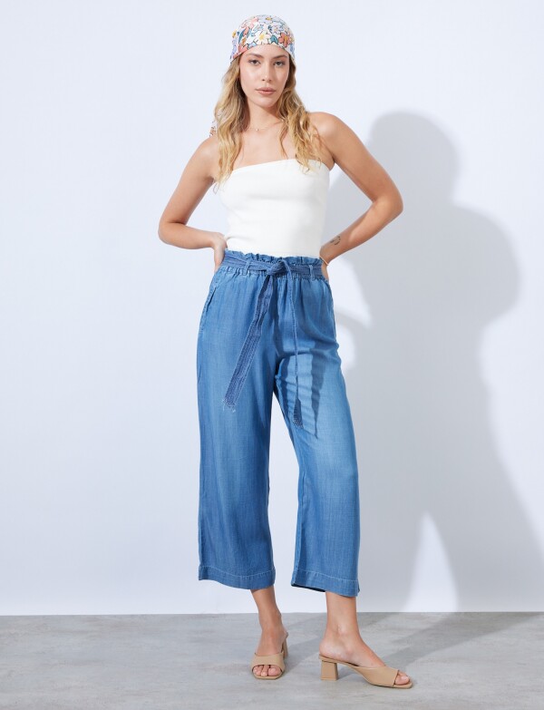 Pantalon Tencel JEAN OSCURO