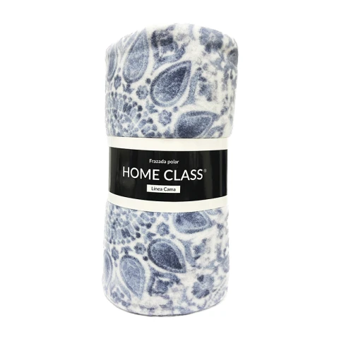 Frazada Polar King Size Home Class 240 x 260 cm Arabesco Azul
