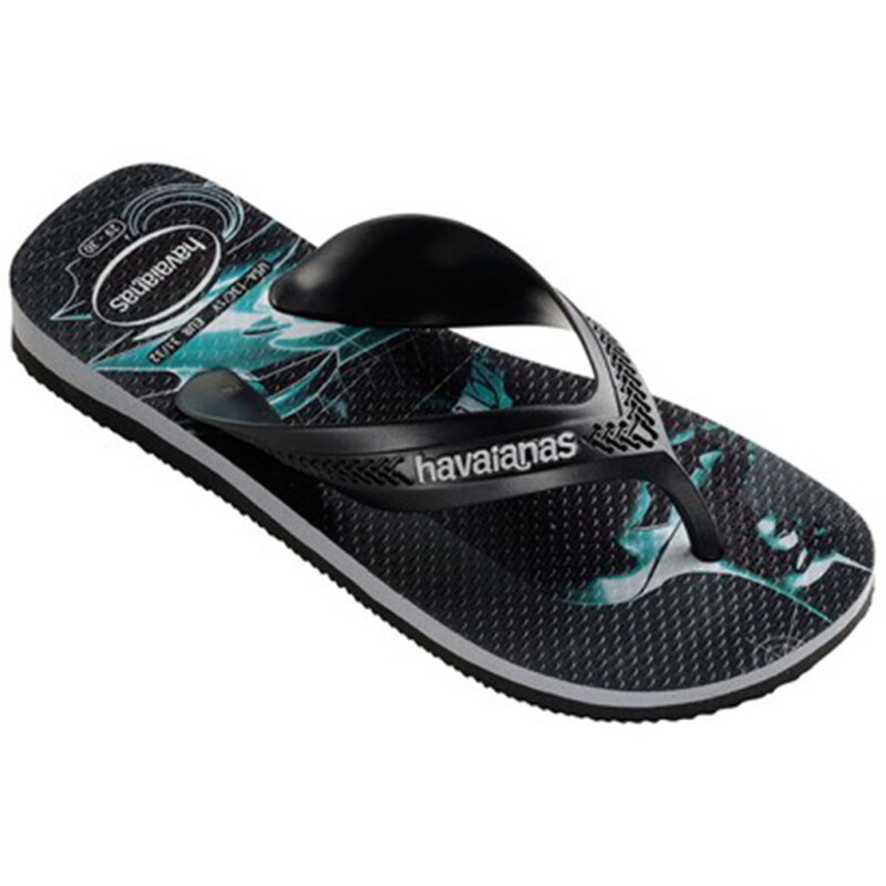 Sandalias Infantiles Havaianas Kids Max Heroes Gris Hielo - Negro