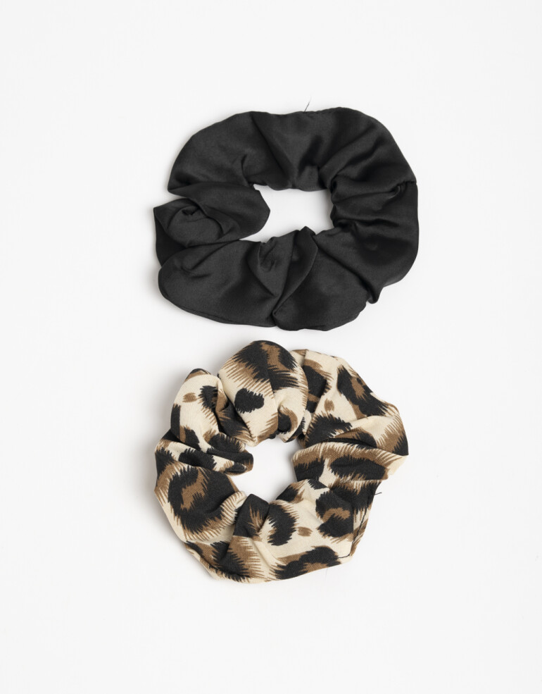 Skunzies Estampados Set De Scrunchies - Estampado Animal Print
