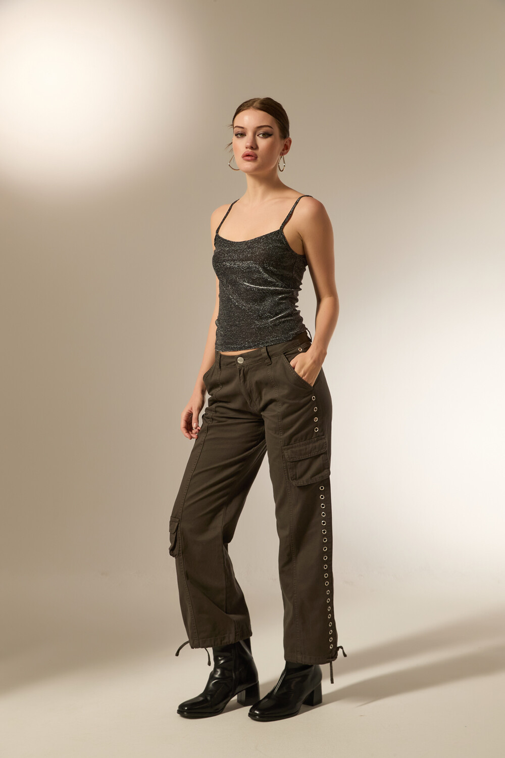 Pantalon Merol Gris Oscuro