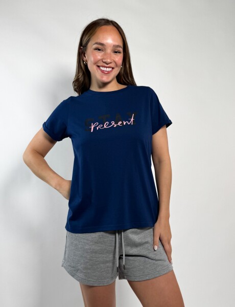 Remera de dama Calu Azul