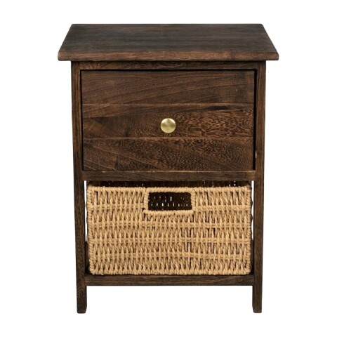 ESTANTE MADERA MARRON C/CESTA/CAJON Unica