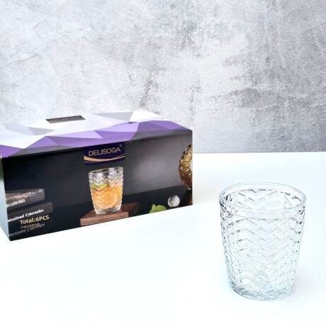 Juego De 6 Vasos Vidrio Labrado 300ML Juego De 6 Vasos Vidrio Labrado 300ML