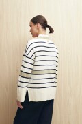 SWEATER JUSTINE Blanco/Azul