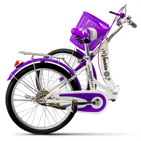 Bicicleta Plegable Paseo Rod 20 Dama Niña Accesorios Violeta