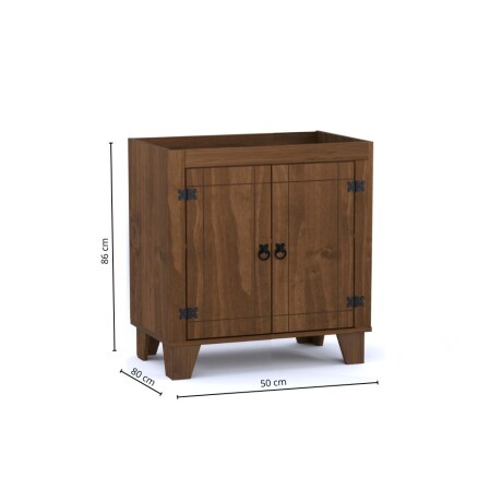 Bajo Mesada 2 puertas Linea Naturale Nogal