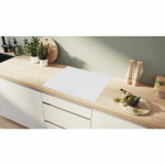 Placa de induccion Bosch 60cm Blanco s/perfiles cromados blanco