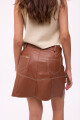 FALDA MINI COURO Camel