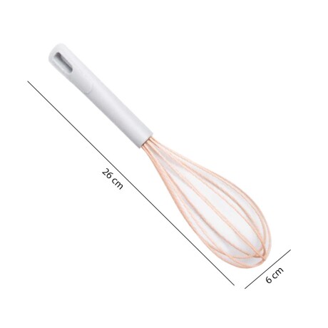 Batidor Mezclador Manual de Cocina Antiadherente en Silicona Salmón