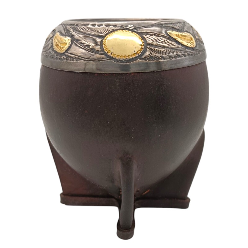 Mate torpedo linea Bresciani - Plata y oro - MTTO37 Marrónuniforme