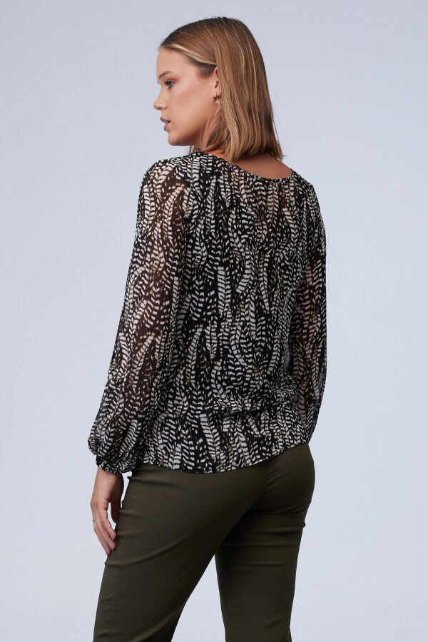 Blusa Print MULTI/NEGRO