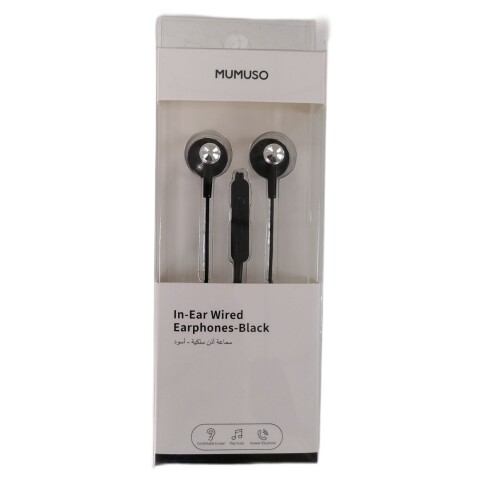 AURICULARES IN-EAR CON CABLE-NEGRO AURICULARES IN-EAR CON CABLE-NEGRO