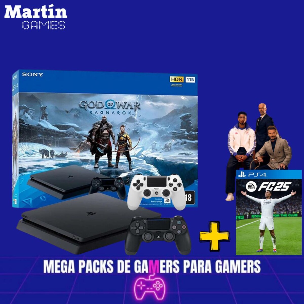 PS4 PLAYSTATION 4 SLIM 1TB 0KM + 1 MANDO EXTRA + 1 JUEGO A ELECCION 