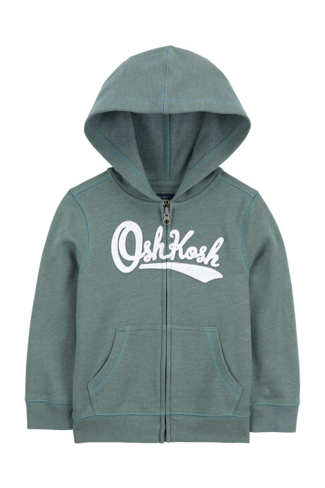 Campera de algodón, con capucha y logo. Talles 2-5T Sin color