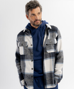 Sobrecamisa franela azul