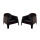 Set de 2 Silla Plastico Skarpo Jardin Liso Negro