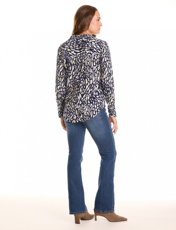 Camisa Print AZUL/BLANCO