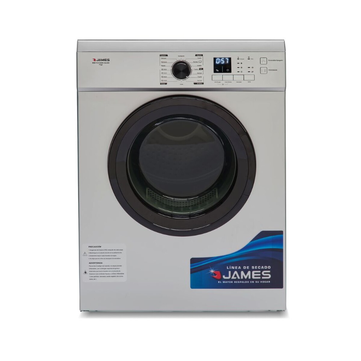 Secarropas James 7 KG SEM70D dark inox. 