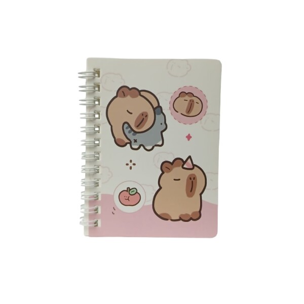 Cuaderno pocket capibara rosa